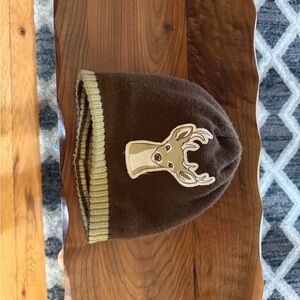 Brown Beanie with Deer Patch